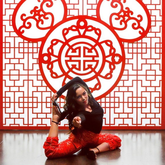 PLT | Red Jacquard Cargo Jogger - Picture 8 of 8